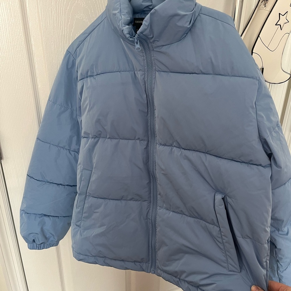 Light Blue Puffer Jacket